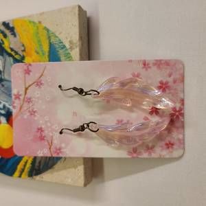 PINK FEATHER EARRINGS